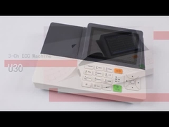 เครื่องวัดคลื่นไฟฟ้าหัวใจ 3 ช่องสัญญาณ จอแสดงผล LED ความละเอียดสูง, คีย์บอร์ดสมาร์ทโฟน, ซอฟต์แวร์ไร้สายและพีซี