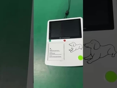 เครื่อง ECG 3 ช่องสําหรับสัตวแพทย์ หน้าจอสัมผัส 7 นิ้ว การวิเคราะห์อัตโนมัติ และ USB Storage