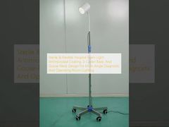 Sterile & Flexible Hospital Exam Light Antimicrobial Coating, 5-Caster Base, And Goose-Neck Design For Multi-Angle Diagnostic And Operating Room Lighting
