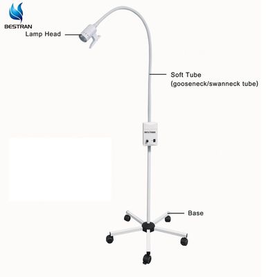 Beli Mobil Soft Gooseneck Tube Lampu Pemeriksaan Bedah Kecerahan yang disesuaikan 5 Castor online manufacture