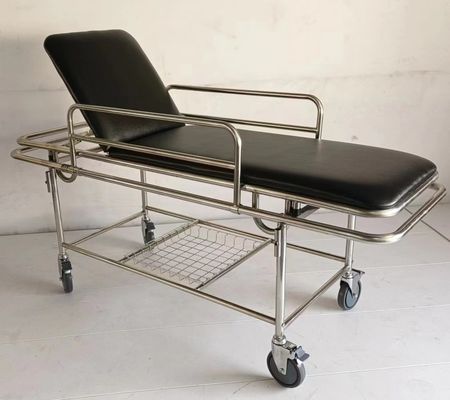 Buy Backrest Adjustable Patient Transfer Stretcher Trolley For Emergency Surgical Operating Rooms online manufacture