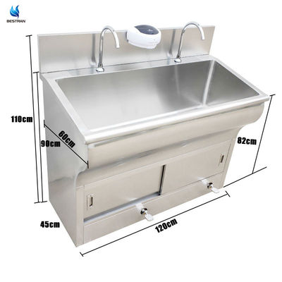 ซื้อ โรงพยาบาลที่ทํางานด้วยเท้า Scrub Sink Medical สําหรับการดูแลผู้ป่วย Clinical Washbasin Sanitation online manufacture