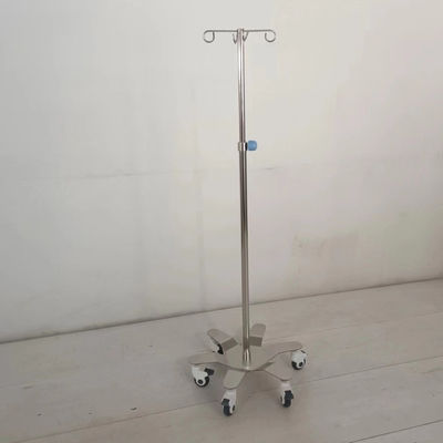 comprar Hospital 304 de aço inoxidável IV poste com 5 Castors infusão de tratamento online manufacture