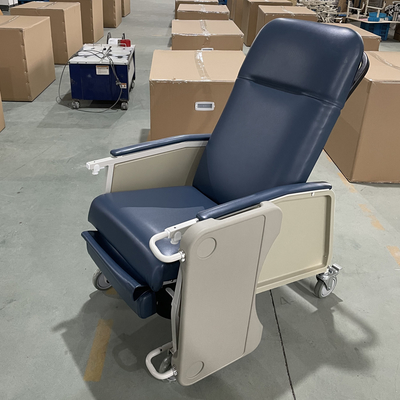 comprar Silla médica reclinada manual para ancianos con mesa de bandejas de uso pesado, reclinación de cuerpo completo para ancianos online manufacture