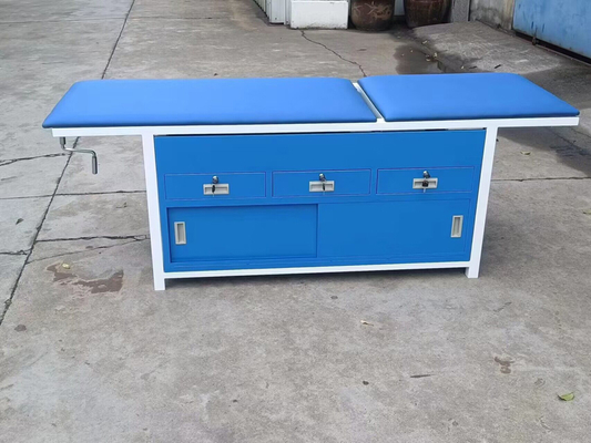 acheter Table d'examen médical réglable à dos avec 3 tiroirs, 1 armoire et porte-roulins de papier online manufacture