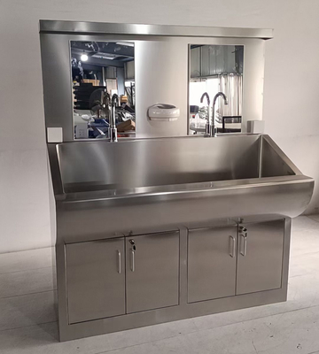 Buy Touchless Surgical Hand Washing Station With Auto Soap, Mirror & Illumination Light online manufacture