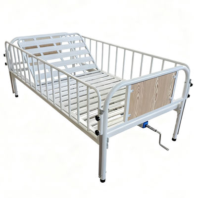 Купить Single-Crank Manual Hospital Bed With Full-Length Iron Side Rails online manufacture
