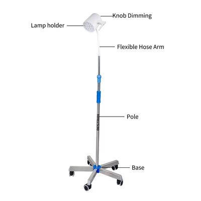 comprar Luz de examen médico móvil de alta precisión con óptica LED enfocada y columna ajustable de 300 mm para uso clínico y quirúrgico online manufacture