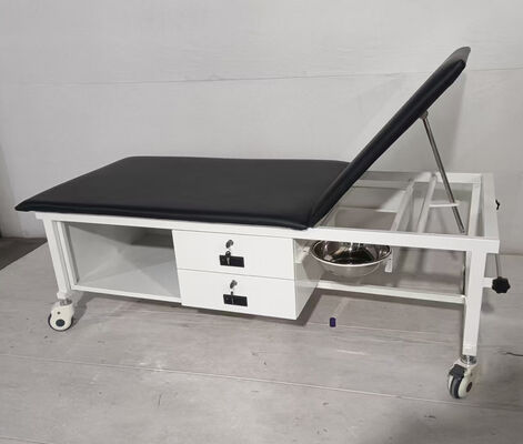 comprar Cama de exame médico ajustável com 2 gavetas Bacia de lixo Mesa de tratamento clínico online manufacture