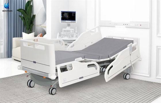 Central Locking System Electrically Operated Hospital Bed With Big Side Rail 5 Function