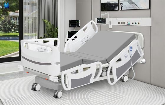5 Function Automatic Electric Patient Bed With Mattress Silent Castors Individual Brakes