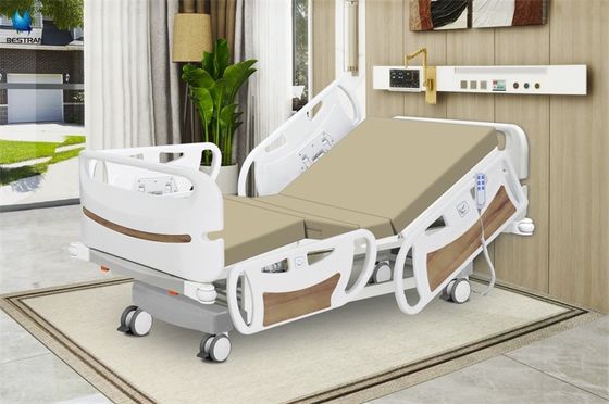 5 Function Automatic Electric Patient Bed With Mattress Silent Castors Individual Brakes