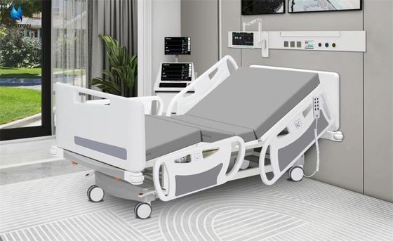 Five Function Electric Hospital Bed , Patient Motorized Medical Bed With Remote Control