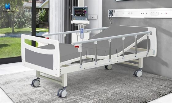 Manual Crank Transport Hospital Bed With Side Rails Pressure Relief Caregiver Friendly