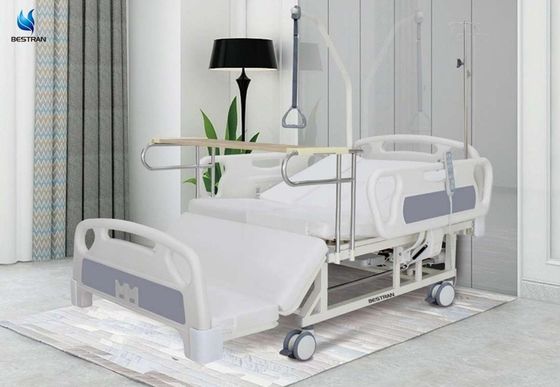 Custom Automated Electric Home Care Bed With Dinning Table And PP Side Rail