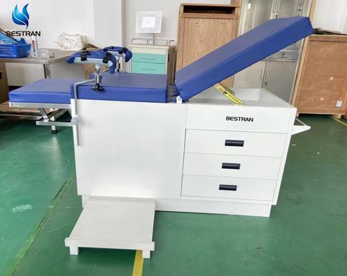5 Schubladen Gynäkologische Untersuchung Tisch Rückenlehne Verstellbarer Papier Rollenhalter Medizinische Couch