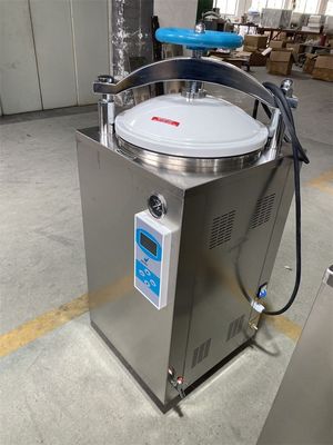 High Pressure Steam Autoclave With Hand Wheel Type And Fully Stainless Steel Structure 35L 50L 75L 100L Volume 0.22 MPa