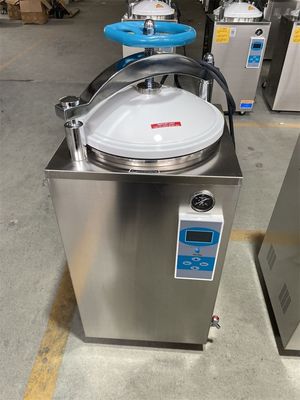 High Pressure Steam Autoclave With Hand Wheel Type And Fully Stainless Steel Structure 35L 50L 75L 100L Volume 0.22 MPa