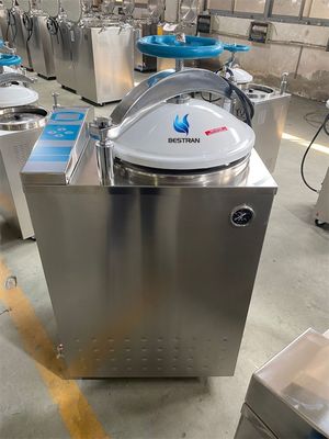 Electric Heated Vertical Hospital Sterilizer Machine with Drying Function Door Safety Lock