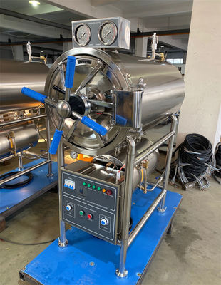 Horizontal Cylindrical Medical Sterilizer Machine With Stainless Steel Chamber Drying Function