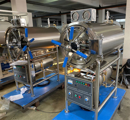 Horizontal Cylindrical Medical Sterilizer Machine With Stainless Steel Chamber Drying Function