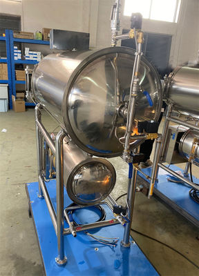 Horizontal Cylindrical Medical Sterilizer Machine With Stainless Steel Chamber Drying Function