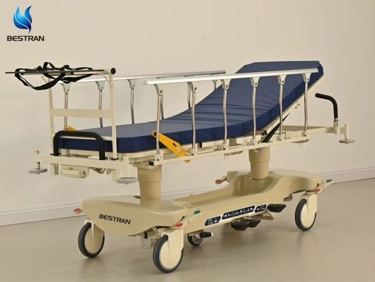 Full Body Radiolucent X Ray Transport Stretcher Hospital Hydraulic Patient Transfer Bed