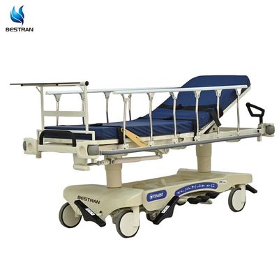 Hydraulic ICU Medical Transport Stretcher Adjustable Backrest Leg Rest X-Ray Compatible