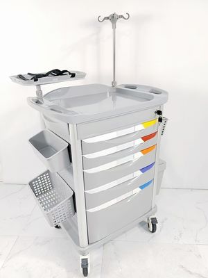 Plastik 4 Räder Notruhrwagen für HLZ-Ausrüstung Sauerstoffflaschenhalter