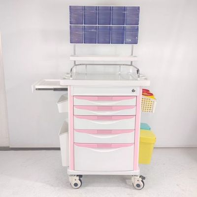 病院 麻酔 トロッキー 道具 荷台 5 収納 引き出し 頑丈 な 構造