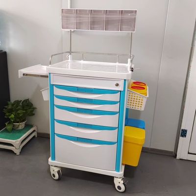 病院 麻酔 トロッキー 道具 荷台 5 収納 引き出し 頑丈 な 構造