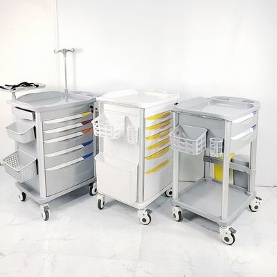 6 引き出し 薬局 医療用 トロッキー カート 病院用 プラスチックの腹腔 薬のカート