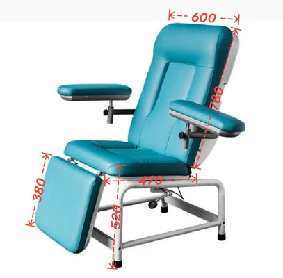 Adjustable Reclining Blood Collection Chair For Phlebotomy Procedures And Dialysis Centers