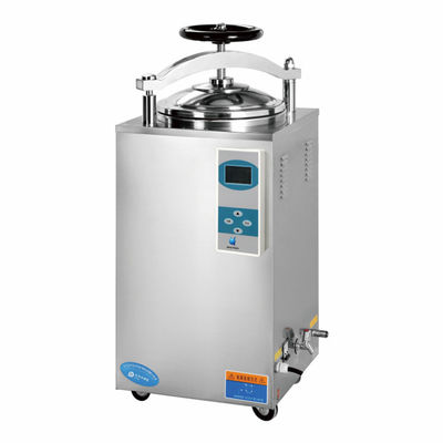 High Pressure Steam Autoclave With Hand Wheel Type And Fully Stainless Steel Structure 35L 50L 75L 100L Volume 0.22 MPa