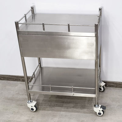 Chariot médical en acier inoxydable lourd avec tiroirs verrouillés