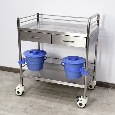 Chariot médical en acier inoxydable de qualité chirurgicale avec tiroirs pour les soins de santé