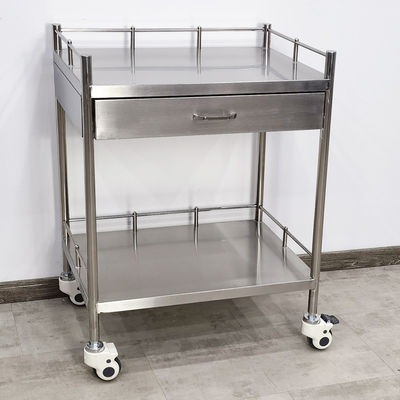 Chariot en acier inoxydable chirurgicale avec tiroirs verrouillables Organiseur d'équipement médical pour les cliniques