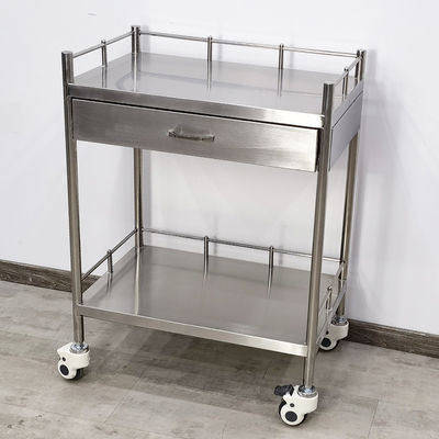 Chariot en acier inoxydable chirurgicale avec tiroirs verrouillables Organiseur d'équipement médical pour les cliniques