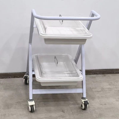 Chariot d'endoscopie avec 2 plateaux Chariot d'endoscopie mobile pour cliniques Hôpitaux