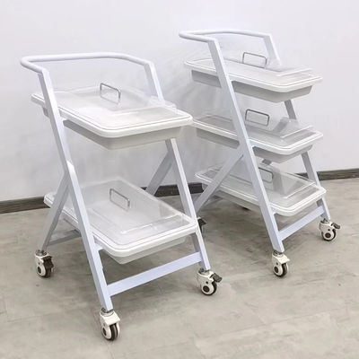 Chariot d'endoscopie avec 2 plateaux Chariot d'endoscopie mobile pour cliniques Hôpitaux
