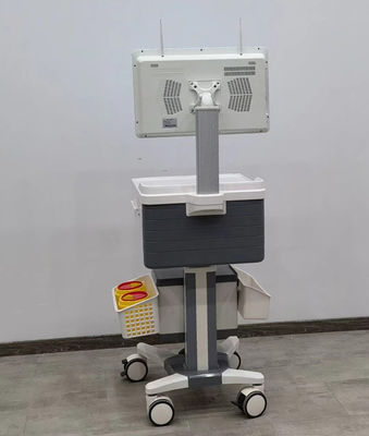 Carton de PC médical avancé à tiroirs multiples point de travail de soins réglable en hauteur