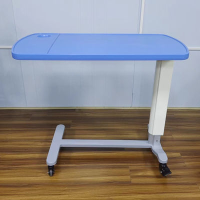ABS Panel Medical Overbed Table Gas Spring Lift & Mobile Hospital Bed Table