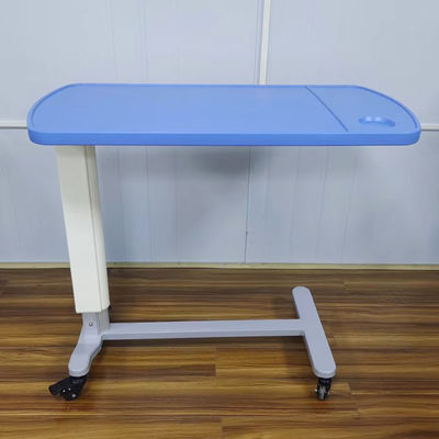 ABS Panel Medical Overbed Table Gas Spring Lift & Mobile Hospital Bed Table