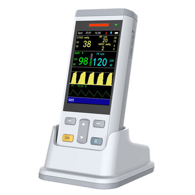 Veterinary Handheld Pulse Oximeter ETCO2 Monitor SpO2 Capnography Function For Animals