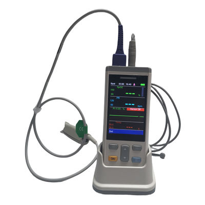 Handheld SpO2 ETCO2 Monitor Accurate Pulse Oximeter With Capnography Visual And Audio Mode