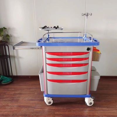 Hospital Emergency Cart With Secure E Lock Defib Tray CPR Board Ample Space