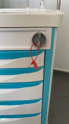 Advanced Emergency Cart With Disposable Lock Ample Storage Defibrillator Platform O2 / IV Ready
