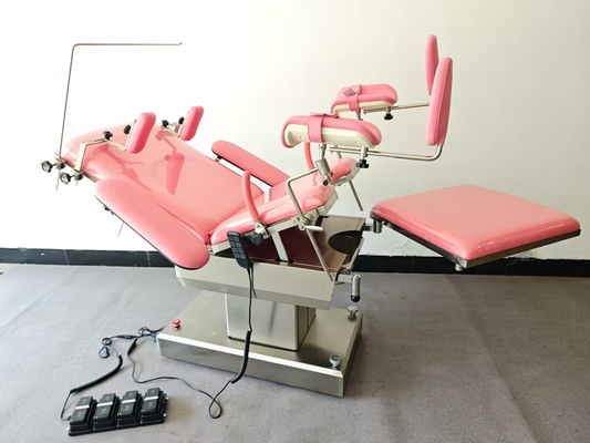 Premium Electric Gynecological Table With Foot Pedal Full-Function Back Seat & Tilt Control