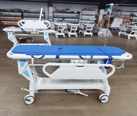 Manual Patient Transfer Stretcher Heavy-Duty Medical Transport Trolley