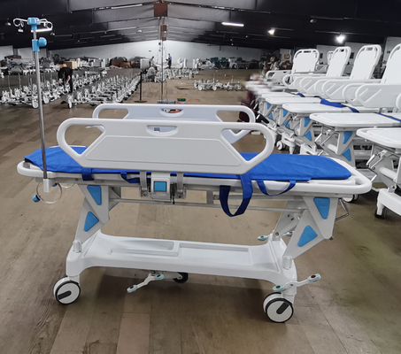 Manual Patient Transfer Stretcher Heavy-Duty Medical Transport Trolley